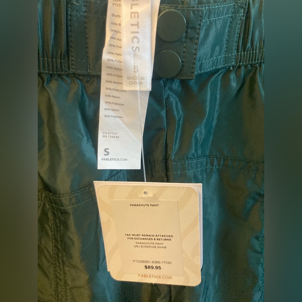 Fabletics Deep Teal Parachute Pants